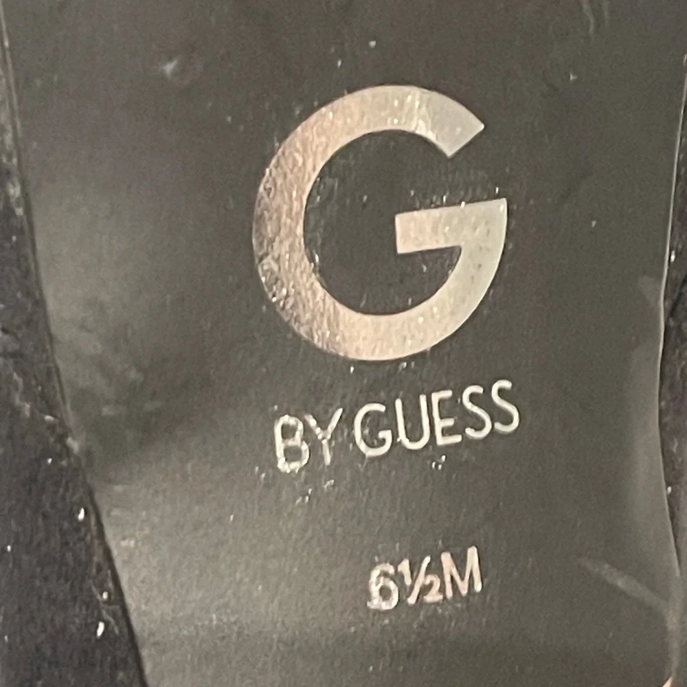 G by Guess Black Studded Heels Size 6.5 Preowned